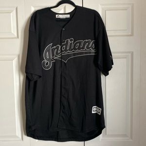 Mens Cleveland Indians black-out jersey - CLOSING CLOSET THURSDAY - grab this!
